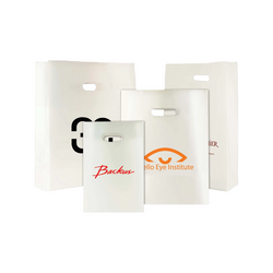 Clear Frosty Die Cut Handle Bags