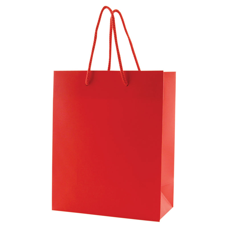 Matte Rope Handle Bags - Red