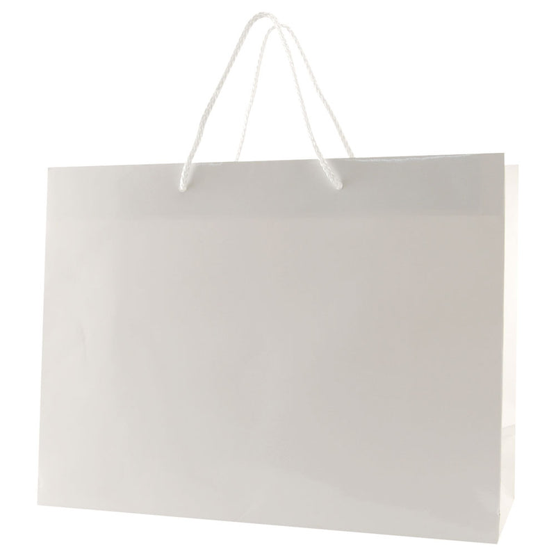 Glossy Rope Handle Bags - White
