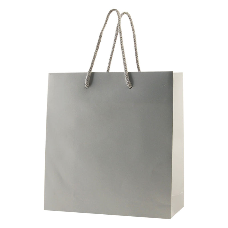Matte Rope Handle Bags - Silver