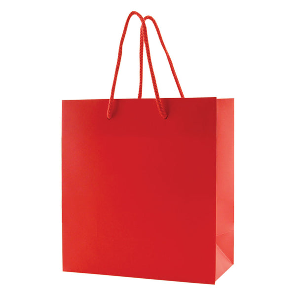 Matte Rope Handle Bags - Red