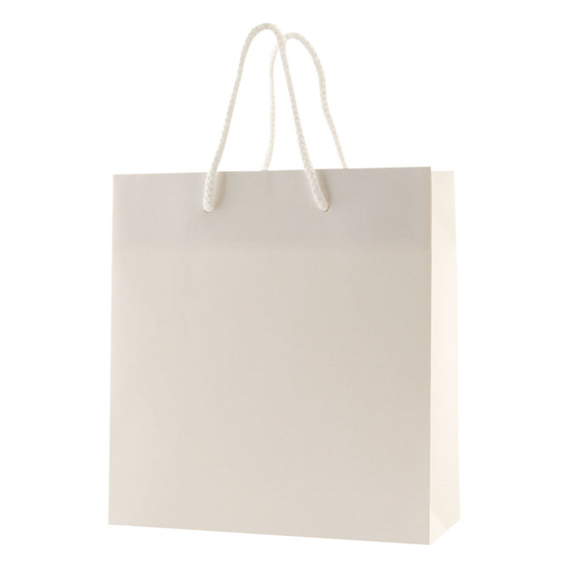 Matte Rope Handle Bags - White