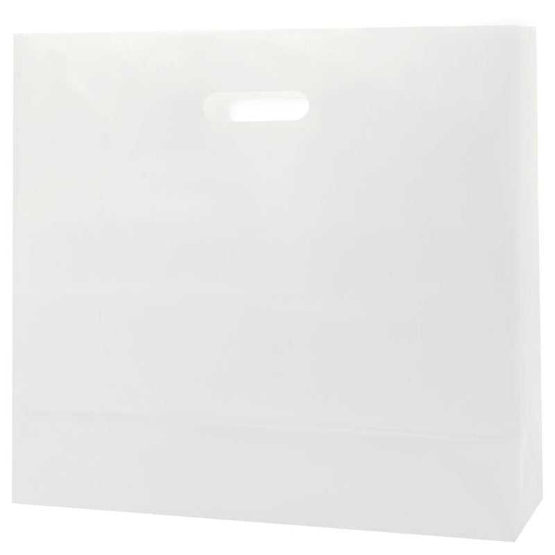 Clear Frosty Die Cut Handle Bags.
